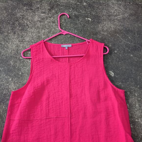 Habitat Tank Top Womens M Pink Sleeveless Textured Rayon Blend Lightweight - Picture 2 of 8